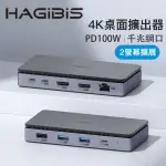 【HAGIBIS】DK1701A迷你TYPE-C多功能擴充器9合1(HDMI＋RJ45+PD供電)