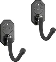 Allen Company - Rifle Wall Mount Coated Hooks with Metal Mounting Plate - Home Long Gun Rack - 2 Wide Hooks Per Pack
