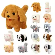 4in Electronic Plush Puppy Toy Walking Barking Plush Dog Stuffed Animal Kids Toy