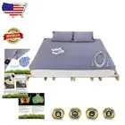 Organic Cotton Grounding Flat Bed Sheet 75x54 Inches - Wellness Grey Check