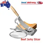 Beef Jerky Slicer Biltong Cutter Herbs Meat Ginseng Slicer with Solid Beech Wood