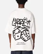 [CARRE] Carre Rolling Worldwide Mock Neck T-shirt Off White - Size L L Off White