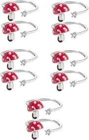 [DEARMAMY] Mushroom Ring Mushrooms Knuckle Rings for Men Scorpion Rings for Women Decor Stylish Rings Aesthetic Jewelry for Teen Unique Ring Cork Bark for Terrarium Fun Rings