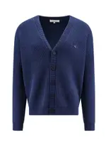 [Maison Kitsune'] Maison Kitsune'-Cotton Blend Cardigan With Iconic Frontal Patch-Uomo XL