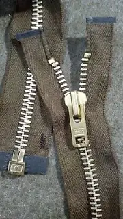 TEN Zippers/NOS Vtg/"YKK JAPAN"/BROWN/#8/SEPARATING(Jacket)METAL Brass=24inch