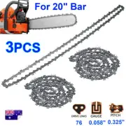 3pcs 20" Chainsaw Chain .325 058 76DL for Baumr-Ag SX52 SX62 62cc 66cc Bar Saw