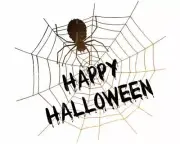 Spider Web Happy Halloween ~ Edible 2D Fondant Cake Cupcake Topper ~ D22637 *
