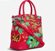 Vera Bradley Day Off Satchel Rumba with Red NWT