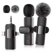 3 in 1 Wireless Lavalier Microphone - Wireless Microphone for iPhone/IPad/And...