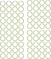 [BodyJewelryOnline] 200 Rhodium Plated Non-Piercing Green Spring Hoops (10Mm)