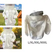 Beekeeping Jacket Professional Breathable with Removable Beekeeping Hat