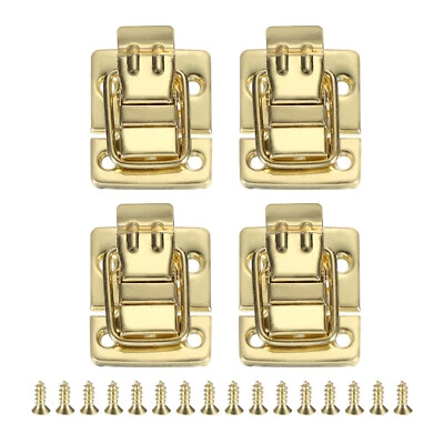 Toggle Latches Catch Chest, 4Pcs Suitcase Boxes Buckles Trunk Lock Hasp,Gold