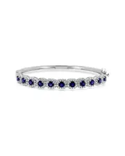 Sabrina Designs 14K 3.24 ct. tw. Diamond & Sapphire Stackable Bangle