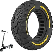 VOLOHAS 8.5 x 3 Replacement Wheels Solid Rubber Tyres 8 1/2 x 3 Solid Tyres for KUKIRIN G2 Pro/Zero 9/Vsett 8/9/9+/Inokim Light 2/KUGOO X1 Electric Scooter Solid Tyres Non-Slip Puncture Proof (Yellow