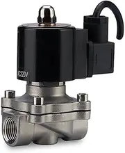 ZNRYOOJY 1/2 liter; 1 Quote; 2 quot; DN15-65 Normally Closed Water Air Solenoid Valve Underwater Stainless Steel AC220V DC12V 1pcs(Npt-110v,DN50)