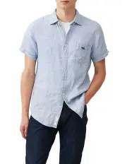 [Rodd & Gunn] Cathedral Cove Short Sleeve Sports Fit Shirt in Denim