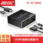 現貨秒發HDMI音频分离器4K高清HDMI转光纤耳机机顶盒PS4接电视音响AUX.3.5