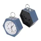 Alarm Clock Silent Metal Case Polygonal Mini Alarm Clock For Bedside Bedroom Kit