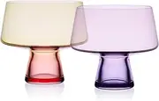 Mikasa Chroma Set of 2 Martini Cocktail Cosmopolitan Stackable Bar Glasses, 17 Ounce