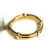 DAVID YURMAN NEW Mens 18K Yellow Gold 6mm Astor 2 Row Classic Band Ring