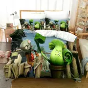 v471 Bed Sheets Game Plant Zombie Bedding Set Duvet Cover Bedroom Comforter Covers Single Twin King Size Quilt Cover Home Textile 3-Piece Bedding Set