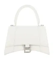 Balenciaga Hourglass Small Top Handle Bag in White