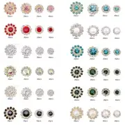 Flower Shape Crystal Glass Flatback Rhinestones for Crafting and Clothing