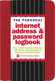Peter Pauper Press The Personal Internet Address & Password Logbook Red 308146