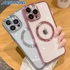 Slim MagSafe Plating Shockproof Case For iPhone 16 15 14 Pro Max 13 12 11 Plus