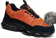 [Hogent] Steel Toe Shoes for Men Women Work Sneakers Safety Shoes Indestructible Comfortable Lightweight Breathable Safety Puncture Proof Shoes for Constructions