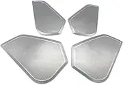 LHD RHD Compatible for Ranger -Everest 2023 2024 Interior Car Audio Speaker Cover Sticker Door Loudspeaker Cover Loud Vent Trim(Silver for Ranger)