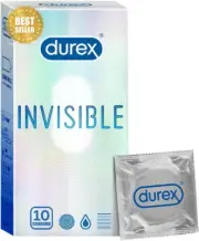 Durex Invisible Super Ultra Thin Condoms for Men 10 Count