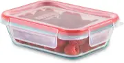 Freshlock Glass Food Storage Container, Airtight & Leakproof Locking Lids, Freez