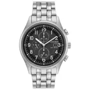 Citizen Eco-Drive Men Chandler Stainless Steel Chronograph Date Watch CA062059H