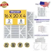 Superior 2-Pack MERV 8 Filters for Enhanced Indoor Air Quality - 15.88” x 19.88”