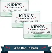 [Kirk's] Natural Original Coco Castile Soap with Aloe Vera, Pack of 3