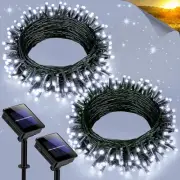 2 Pack Solar String Lights for Outside, Each 39Ft 120 LED Solar Lights Outdoo...