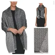 Calvin Klein® Women's Monogram CK Logo-Print Pashmina Wrap Scarf NEW!!!
