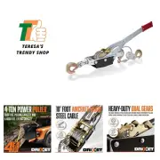 Come Along Winch Heavy Duty - 4 Ton Power Puller Hand Winch with Cable and Pu...