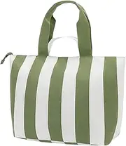 [Generic] Canvas Beach Tote Bag, Large Thick Canvas Beach Tote Waterproof, Spacious Swim Pool Bag Gym Outdoor Vacations Accessories for Towels Toys Sunscreen