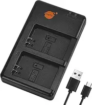 DSTE LC-E12E Battery USB Dual Quick Charger Compatible for LP-E12,Canon EOS M,M2,M10,100D,EOS Rebel SL1,EOS Kiss X7,EOS M50,M100,M200(M200 Specs),EOS Kiss M,PowerShot SX70 Digital Camera
