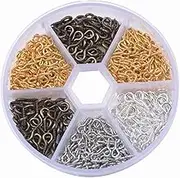 Outanaya Horn Nail Pendant 600pcs Eye Pin Hooks DIY Jewelry Making Accessories Metal Screw Eye Bolt Hooks Rustproof Heavy Duty