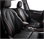Car Seat Covers Compatible for Mitsubishi Pajero Sport Lancer ASX 2011 Outlander L200 Colt Custom Leather 1Pcs Auto Accerrories(1Pcs-Black)