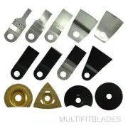 13 Pc Rockwell Sonicrafter Blades Kit- Worx Oscillating Multitool Accessories