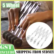 5 Wheels Pastry Cutter Pizza Baking Dough Divider Pasta Roller Stainless Tool AU