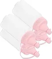 OHPHCALL Space-saving Salad Sauce Bottles 4 Pack Condiment Squeeze Bottles Bbq Supplies