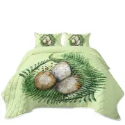 Fern and Dinosaur Eggs Coverlet