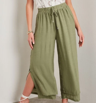 BNWT.... *Rockmans* Split Wide Leg Pants.....Ladies Size 12.....RRP $64.99....