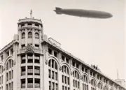 Graf Zeppelin Over Tokyo During Round-The-World Flight 1929 Zeppelin OLD PHOTO