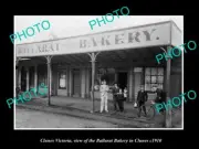 OLD 8x6 HISTORIC PHOTO OF CLUNES VICTORIA VIEW OF THE BALLARAT BAKERY c1910